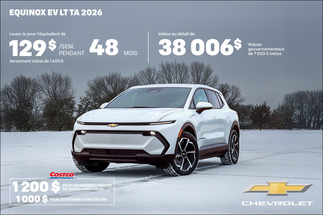 Quebec - Chevrolet Equinox EV Lease - FR