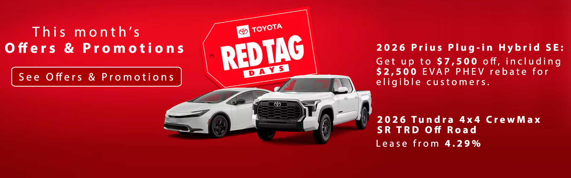 Toyota Red Tag Days