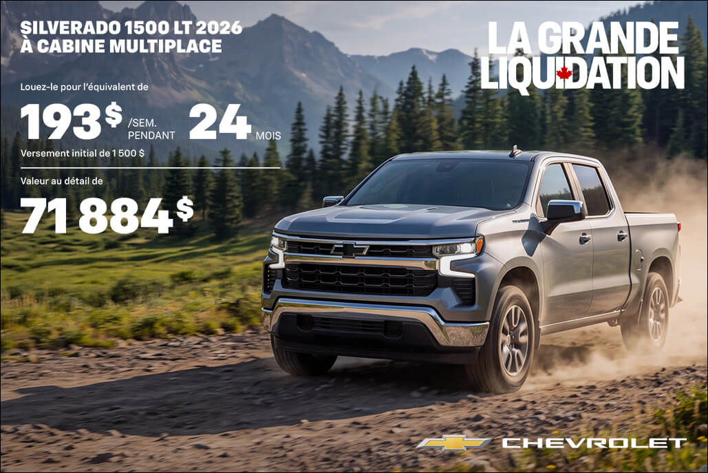 Quebec - Chevrolet Silverado 1500 Lease - FR