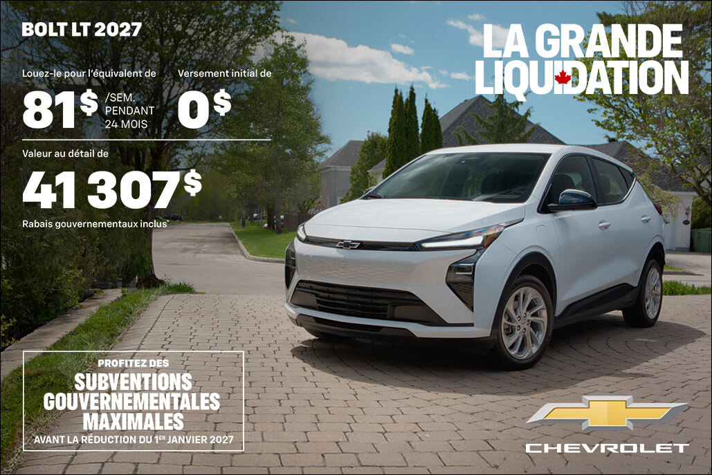 Quebec - Chevrolet Bolt Lease - FR